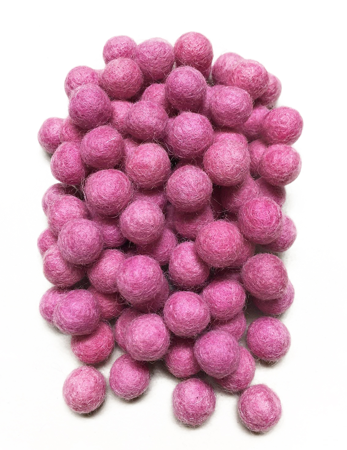Yarn Place Felt Balls 100 Pure Wool Beads 30mm Royal Fuchsia P1